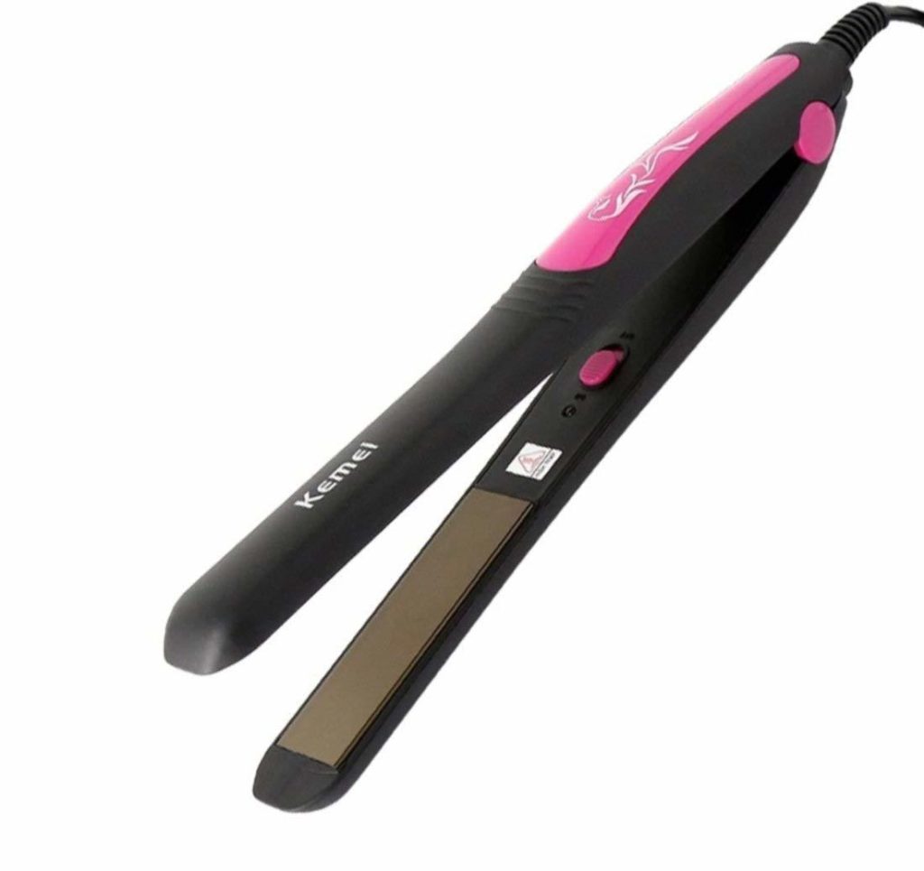 Kemei KM-328 Professional Hair Straightener (Pink)