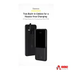 Baseus 22.5W Power Bank 10000mAh with 5A 20W PD Portable Fast Charging Built-in 2 Cables For iPhone