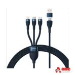 Baseus Two-for-three Fast Charging Cable (U+C to M+L+C) 100w-Black