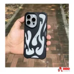 Electroplated Flame Pattern Shockproof Case for iPhone