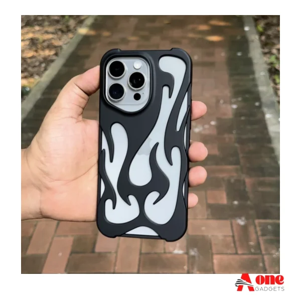 Electroplated Flame Pattern Shockproof Case for iPhone