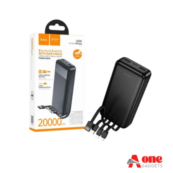 HOCO J163A 20000mAh Power Bank Dual USB Type-C Lightning