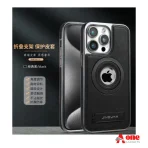 Jinduka Leather MagSafe Stand Case with Logo Cutout