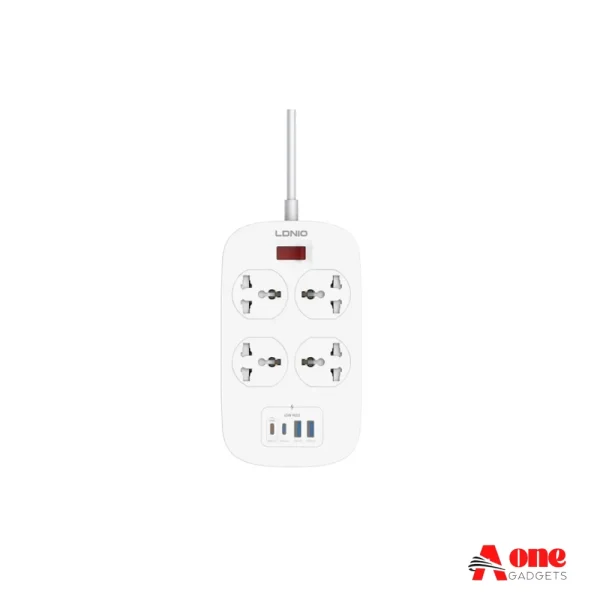 LDNIO SC4407C 4 AC Outlets USB Universal Power Strip