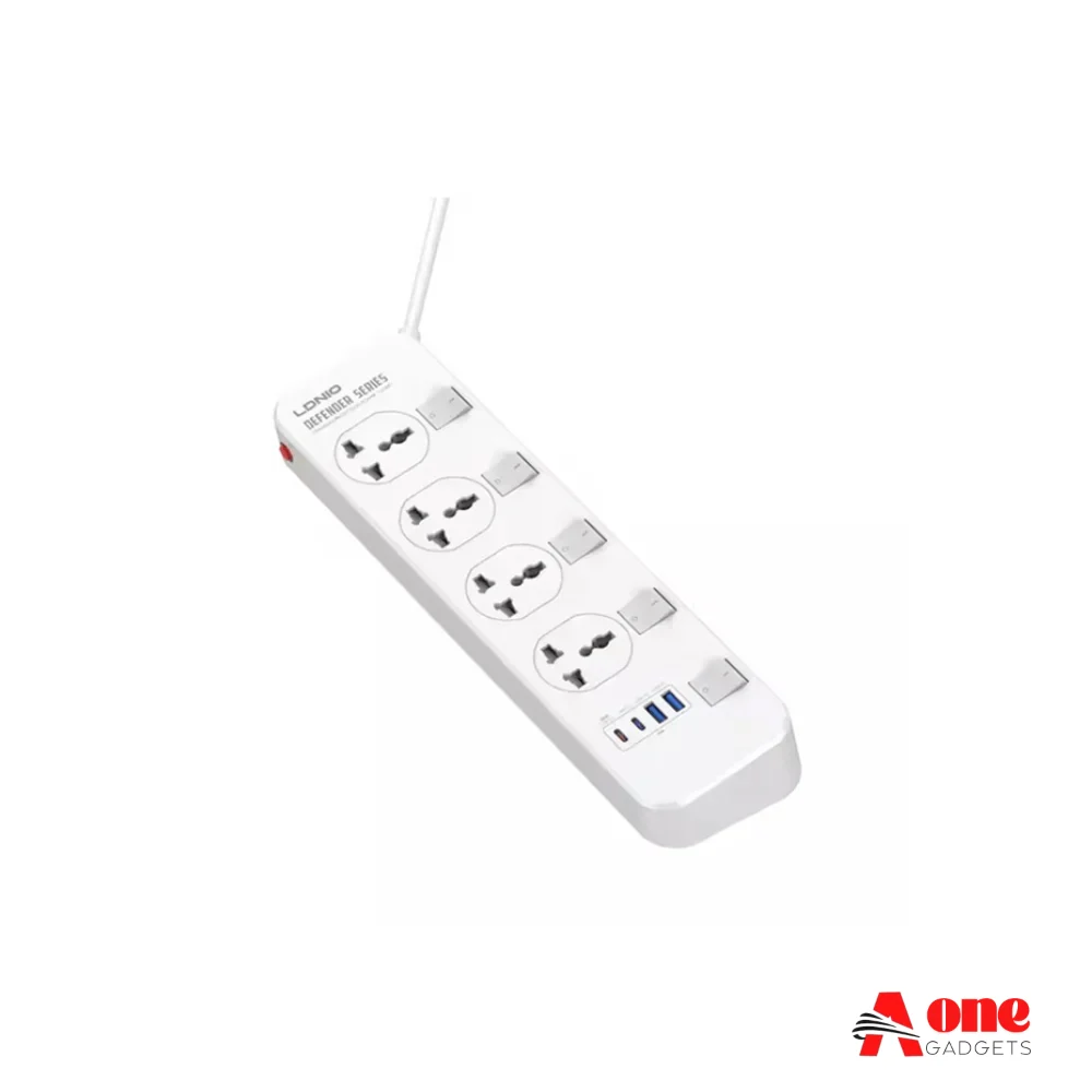 LDNIO SC4408 4 AC Outlets Universal Power Strip