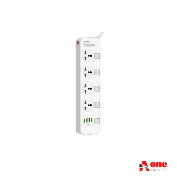 LDNIO SC4408 4 Power Socket + 4 USB Defender Series 2500W