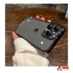 Luxury Anti-Yellow Crystal Clear Case with Camera Lens Protector for iPhone