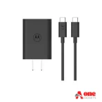 Motorola TurboPower 68W USB-C GaN Wall Charger with 6.5A Cable – Fast Power Delivery , Laptops, Tablets