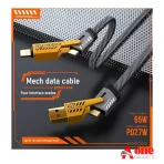 Multi USB Charging Cable 4 in 1, 1.2M Fast Charging Cable with USB A/USB C 65W Type-C and 27W PD Fast Charging Data Transfer Cable Compatible with All Phones