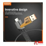 Multi USB Charging Cable 4 in 1, 1.2M Fast Charging Cable with USB A/USB C 65W Type-C and 27W PD Fast Charging Data Transfer Cable Compatible with All Phones