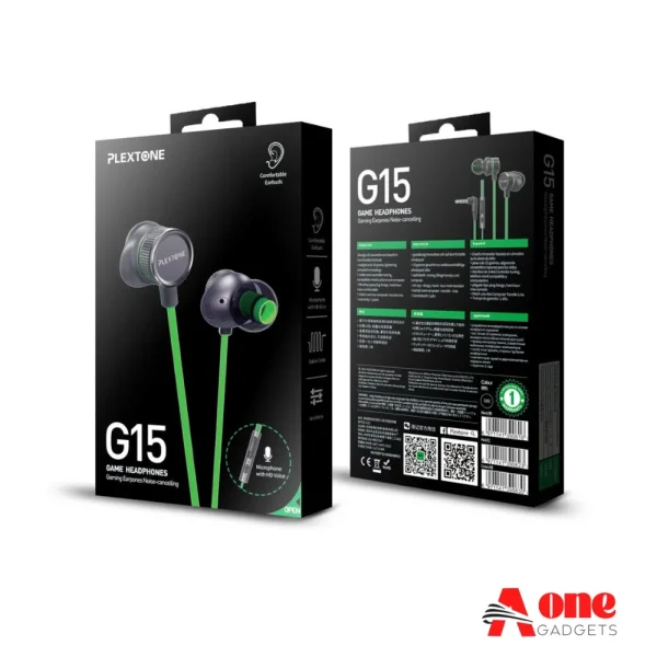 Plextone G15 Gaming Earphones Headset with Mic.