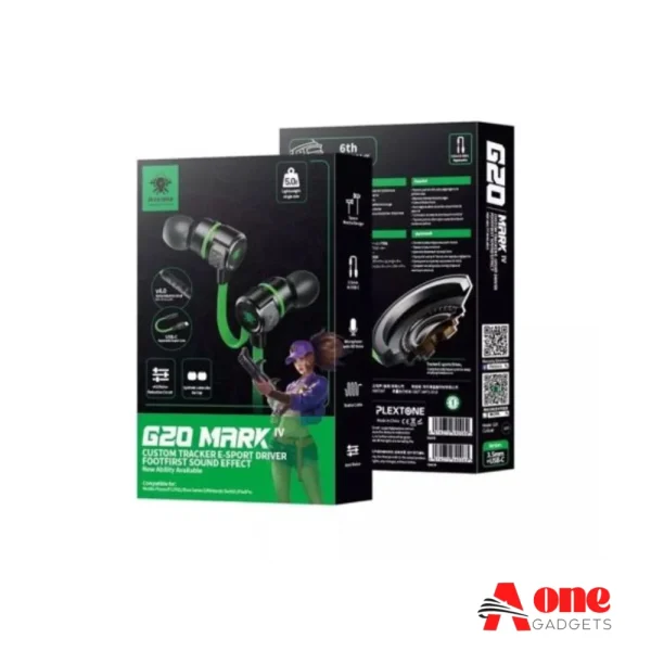 Plextone G20 Mark IV Gaming Earphone with Dual Input (3.5mm & Type-C)