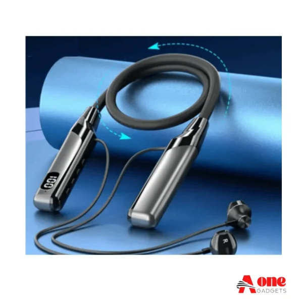 Regrsi Digital Display Neckband (200 Hours Battery Backup)