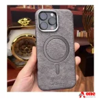 Ruimeibi.case Anti-Fall MagSafe Leather Case PU Leather Electroplated Bezel Case আইফোন কভার মোবাইল না