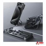 Shockproof Metal Pivot Guard Case with Magnetic Ring Stand