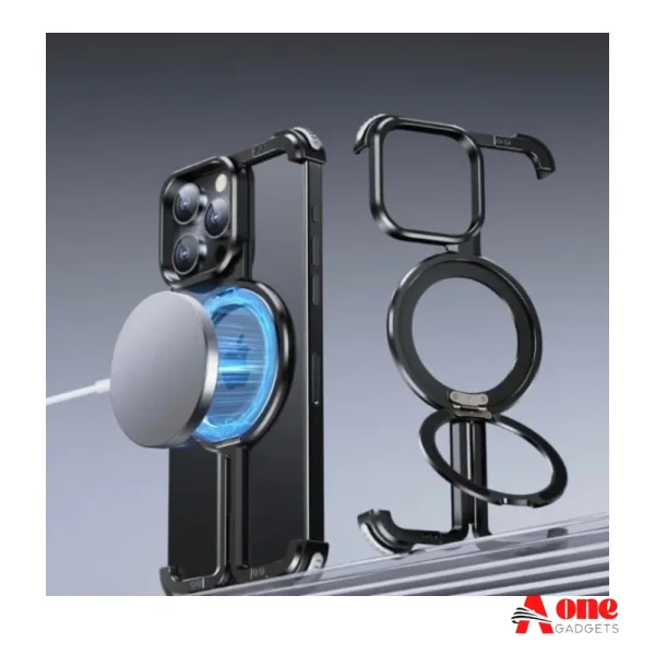 Shockproof Metal Pivot Guard Case with Magnetic Ring Stand
