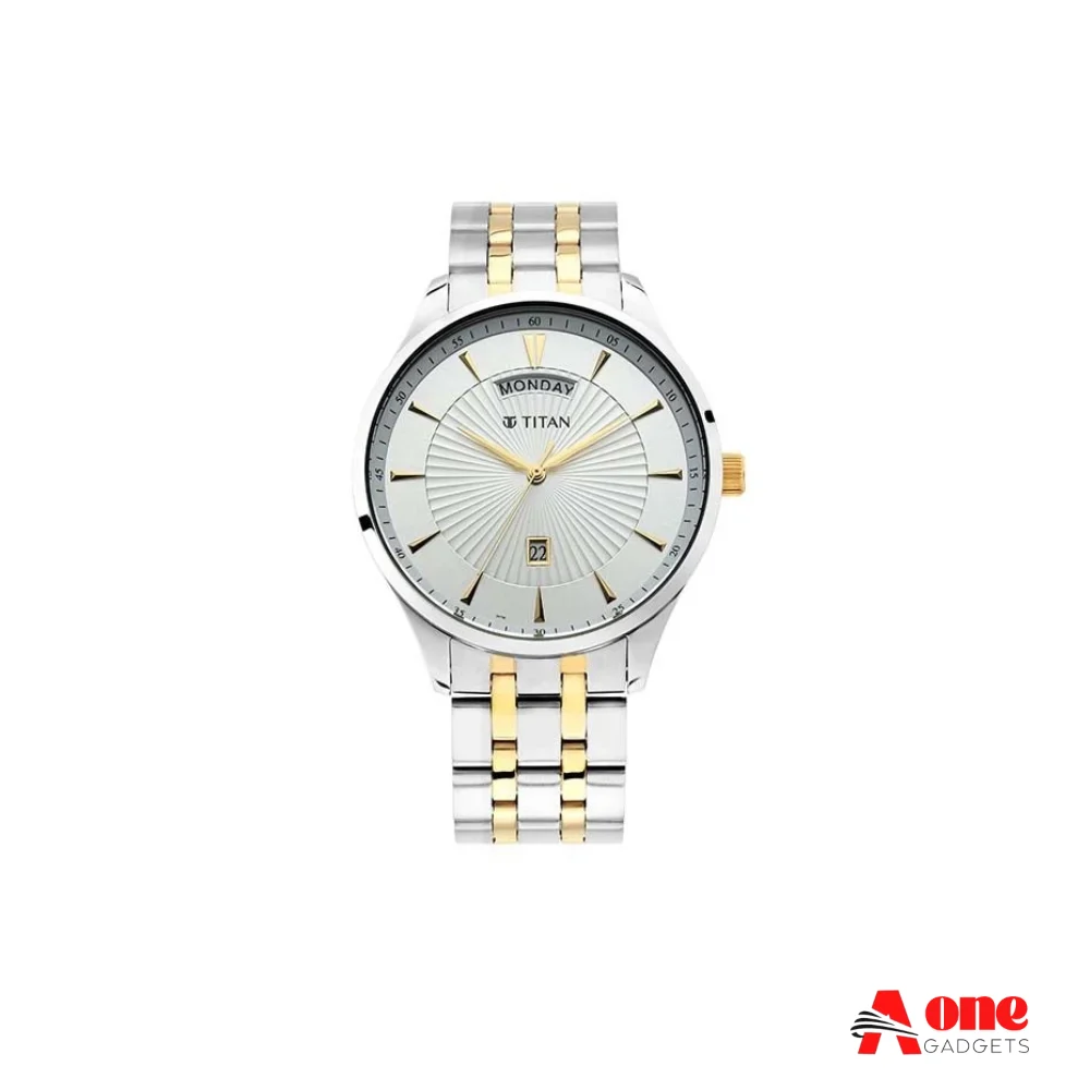 Titan 90127BM01 Regalia Opulent Multifunctional Stainless Steel Strap Men's Watch