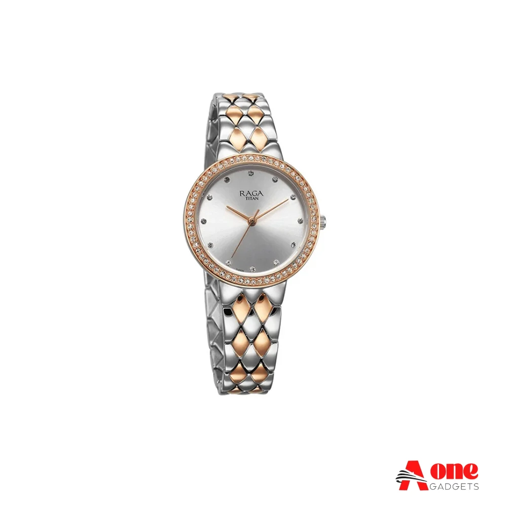 Titan Raga 95282KM01 Showstopper Quartz Stainless Steel Strap Women's Watch