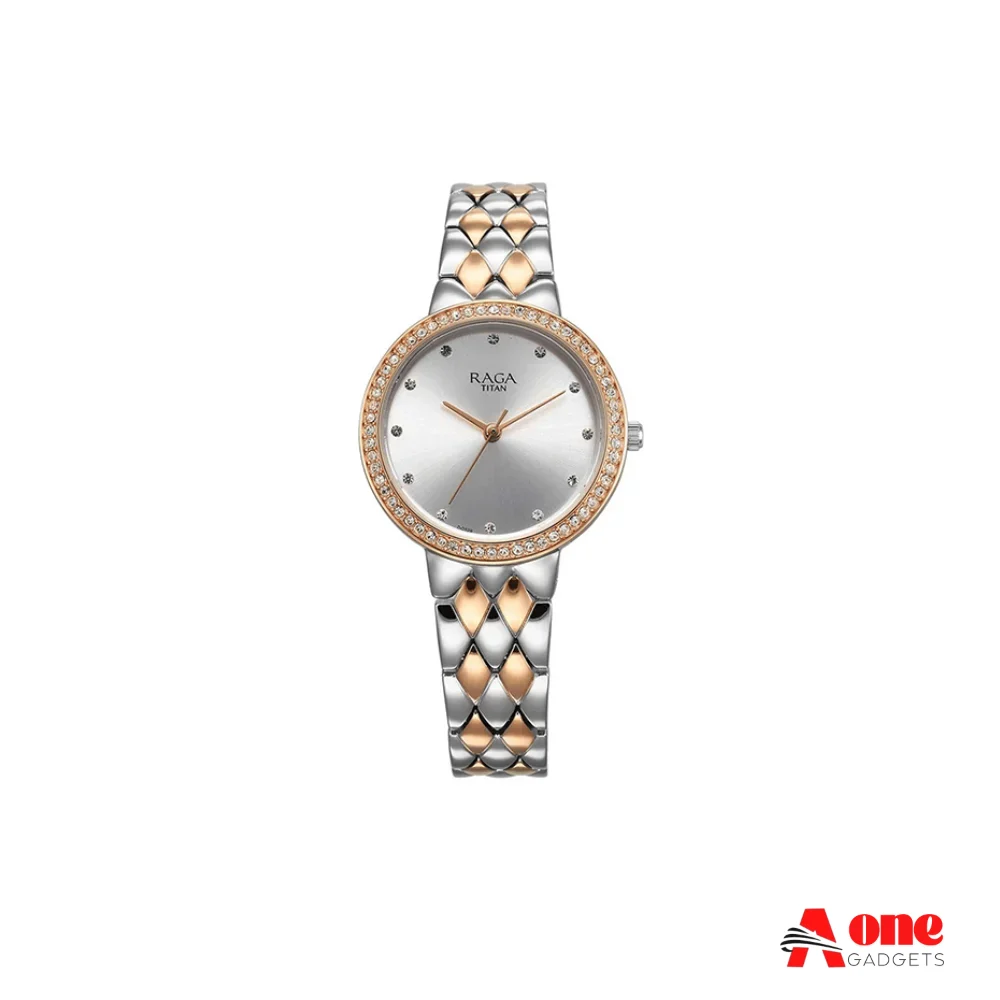 Titan Raga 95282KM01 Showstopper Quartz Stainless Steel Strap Women's Watch