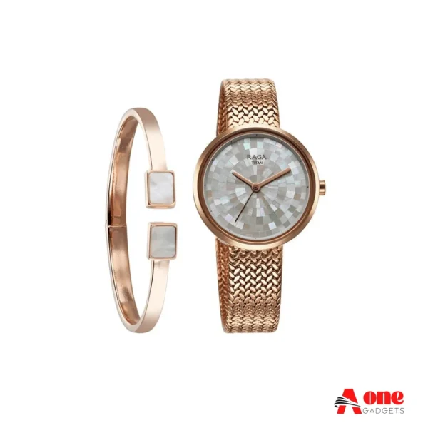 Titan Raga Memoirs 95253WM02 Quartz Analog Metal Strap Women’s Watch