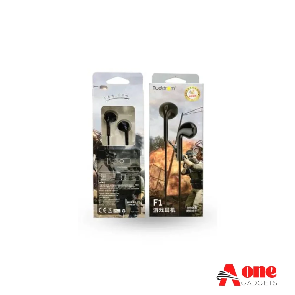 Tuddrom F1 Earphone Best for Gaming 3.5mm Port Headphone
