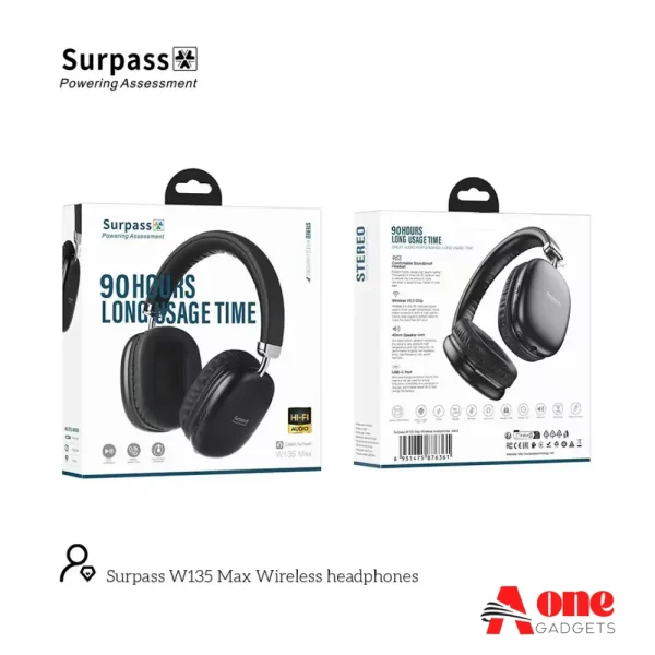 Wireless Headphone Surpass W135 Max Original Quality